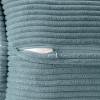 MIULEE Orange Fall Corduroy Decorative Euro Sham Pillow Covers 24×24 Inch with Splicing Set of 2 Soft Boho Pillow Covers Broadside Textured Summer Pillowcases for Couch Bed Livingroom(Dusty Blue)