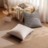 MIULEE Set of 2 Neutral Boho Farmhouse Throw Pillow Covers 20×20 Inch Cognac Brown Vintage Accent Floral Cotton Linen Pillowcases for Couch Bed Living Home Decor(Light Taupe)