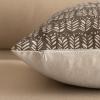 MIULEE Set of 2 Neutral Boho Farmhouse Throw Pillow Covers 20×20 Inch Cognac Brown Vintage Accent Floral Cotton Linen Pillowcases for Couch Bed Living Home Decor(Cognac Brown)