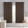 MIULEE Christmas Hunter Green Back Tab Blackout Curtains 84 Inch Length 2 Panels Set for Living Room Bedroom, Rod Pocket/Pinch Pleat Thermal Insulated Room Darkening Pleated Light Blocking Drapes(Chocolate Brown)