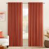 MIULEE Christmas Hunter Green Back Tab Blackout Curtains 84 Inch Length 2 Panels Set for Living Room Bedroom, Rod Pocket/Pinch Pleat Thermal Insulated Room Darkening Pleated Light Blocking Drapes(Burnt Orange)