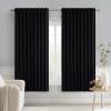 MIULEE Christmas Hunter Green Back Tab Blackout Curtains 84 Inch Length 2 Panels Set for Living Room Bedroom, Rod Pocket/Pinch Pleat Thermal Insulated Room Darkening Pleated Light Blocking Drapes(Black)