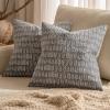 MIULEE Set of 2 Neutral Boho Farmhouse Throw Pillow Covers 20×20 Inch Cognac Brown Vintage Accent Floral Cotton Linen Pillowcases for Couch Bed Living Home Decor(Light Taupe)