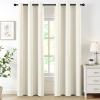MIULEE Burgundy Red Blackout Curtains for Bedroom Living Room 72 Inches Long 2 Panels, Thermal Insulated Drapes Solid Grommet Top Noise Reduction Christmas Window Treatments W40 x L72 Inch(Cream)