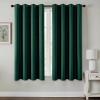 MIULEE Burgundy Red Blackout Curtains for Bedroom Living Room 72 Inches Long 2 Panels, Thermal Insulated Drapes Solid Grommet Top Noise Reduction Christmas Window Treatments W40 x L72 Inch(Hunter Green)