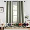 MIULEE Burgundy Red Blackout Curtains for Bedroom Living Room 72 Inches Long 2 Panels, Thermal Insulated Drapes Solid Grommet Top Noise Reduction Christmas Window Treatments W40 x L72 Inch(Sage Green)