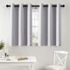 MIULEE Burgundy Red Blackout Curtains for Bedroom Living Room 72 Inches Long 2 Panels, Thermal Insulated Drapes Solid Grommet Top Noise Reduction Christmas Window Treatments W40 x L72 Inch(Greyish White)