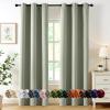 MIULEE Burgundy Red Blackout Curtains for Bedroom Living Room 72 Inches Long 2 Panels, Thermal Insulated Drapes Solid Grommet Top Noise Reduction Christmas Window Treatments W40 x L72 Inch(Sage Green)