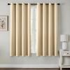MIULEE Burgundy Red Blackout Curtains for Bedroom Living Room 72 Inches Long 2 Panels, Thermal Insulated Drapes Solid Grommet Top Noise Reduction Christmas Window Treatments W40 x L72 Inch(Cream Beige)