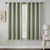 MIULEE Burgundy Red Blackout Curtains for Bedroom Living Room 72 Inches Long 2 Panels, Thermal Insulated Drapes Solid Grommet Top Noise Reduction Christmas Window Treatments W40 x L72 Inch(Sage Green)