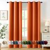 MIULEE Burgundy Red Blackout Curtains for Bedroom Living Room 72 Inches Long 2 Panels, Thermal Insulated Drapes Solid Grommet Top Noise Reduction Christmas Window Treatments W40 x L72 Inch(Orange)