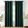MIULEE Burgundy Red Blackout Curtains for Bedroom Living Room 72 Inches Long 2 Panels, Thermal Insulated Drapes Solid Grommet Top Noise Reduction Christmas Window Treatments W40 x L72 Inch(Hunter Green)