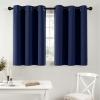 MIULEE Burgundy Red Blackout Curtains for Bedroom Living Room 72 Inches Long 2 Panels, Thermal Insulated Drapes Solid Grommet Top Noise Reduction Christmas Window Treatments W40 x L72 Inch(Navy Blue)