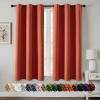 MIULEE Burgundy Red Blackout Curtains for Bedroom Living Room 72 Inches Long 2 Panels, Thermal Insulated Drapes Solid Grommet Top Noise Reduction Christmas Window Treatments W40 x L72 Inch(Burnt Orange)