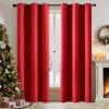 MIULEE Burgundy Red Blackout Curtains for Bedroom Living Room 72 Inches Long 2 Panels, Thermal Insulated Drapes Solid Grommet Top Noise Reduction Christmas Window Treatments W40 x L72 Inch(Red)