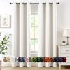 MIULEE Burgundy Red Blackout Curtains for Bedroom Living Room 72 Inches Long 2 Panels, Thermal Insulated Drapes Solid Grommet Top Noise Reduction Christmas Window Treatments W40 x L72 Inch(Ivory)