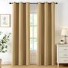 MIULEE Burgundy Red Blackout Curtains for Bedroom Living Room 72 Inches Long 2 Panels, Thermal Insulated Drapes Solid Grommet Top Noise Reduction Christmas Window Treatments W40 x L72 Inch(Gold)