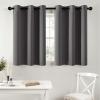 MIULEE Burgundy Red Blackout Curtains for Bedroom Living Room 72 Inches Long 2 Panels, Thermal Insulated Drapes Solid Grommet Top Noise Reduction Christmas Window Treatments W40 x L72 Inch(Grey)