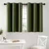 MIULEE Burgundy Red Blackout Curtains for Bedroom Living Room 72 Inches Long 2 Panels, Thermal Insulated Drapes Solid Grommet Top Noise Reduction Christmas Window Treatments W40 x L72 Inch(Olive Green)