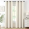 MIULEE Burgundy Red Blackout Curtains for Bedroom Living Room 72 Inches Long 2 Panels, Thermal Insulated Drapes Solid Grommet Top Noise Reduction Christmas Window Treatments W40 x L72 Inch(Beige White)