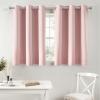 MIULEE Burgundy Red Blackout Curtains for Bedroom Living Room 72 Inches Long 2 Panels, Thermal Insulated Drapes Solid Grommet Top Noise Reduction Christmas Window Treatments W40 x L72 Inch(Baby Pink)