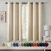 MIULEE Burgundy Red Blackout Curtains for Bedroom Living Room 72 Inches Long 2 Panels, Thermal Insulated Drapes Solid Grommet Top Noise Reduction Christmas Window Treatments W40 x L72 Inch(Cream Beige)