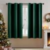 MIULEE Burgundy Red Blackout Curtains for Bedroom Living Room 72 Inches Long 2 Panels, Thermal Insulated Drapes Solid Grommet Top Noise Reduction Christmas Window Treatments W40 x L72 Inch(Hunter Green)