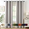 MIULEE Burgundy Red Blackout Curtains for Bedroom Living Room 72 Inches Long 2 Panels, Thermal Insulated Drapes Solid Grommet Top Noise Reduction Christmas Window Treatments W40 x L72 Inch(Stone)