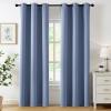 MIULEE Burgundy Red Blackout Curtains for Bedroom Living Room 72 Inches Long 2 Panels, Thermal Insulated Drapes Solid Grommet Top Noise Reduction Christmas Window Treatments W40 x L72 Inch(Denim Blue)