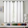 MIULEE Burgundy Red Blackout Curtains for Bedroom Living Room 72 Inches Long 2 Panels, Thermal Insulated Drapes Solid Grommet Top Noise Reduction Christmas Window Treatments W40 x L72 Inch(Pure White)