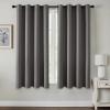 MIULEE Burgundy Red Blackout Curtains for Bedroom Living Room 72 Inches Long 2 Panels, Thermal Insulated Drapes Solid Grommet Top Noise Reduction Christmas Window Treatments W40 x L72 Inch(Grey)