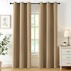 MIULEE Burgundy Red Blackout Curtains for Bedroom Living Room 72 Inches Long 2 Panels, Thermal Insulated Drapes Solid Grommet Top Noise Reduction Christmas Window Treatments W40 x L72 Inch(Taupe Brown)