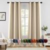 MIULEE Burgundy Red Blackout Curtains for Bedroom Living Room 72 Inches Long 2 Panels, Thermal Insulated Drapes Solid Grommet Top Noise Reduction Christmas Window Treatments W40 x L72 Inch(Cream Beige)