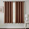MIULEE Burgundy Red Blackout Curtains for Bedroom Living Room 72 Inches Long 2 Panels, Thermal Insulated Drapes Solid Grommet Top Noise Reduction Christmas Window Treatments W40 x L72 Inch(Cappuccino Brown)