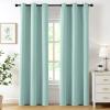 MIULEE Burgundy Red Blackout Curtains for Bedroom Living Room 72 Inches Long 2 Panels, Thermal Insulated Drapes Solid Grommet Top Noise Reduction Christmas Window Treatments W40 x L72 Inch(Aqua)