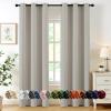 MIULEE Burgundy Red Blackout Curtains for Bedroom Living Room 72 Inches Long 2 Panels, Thermal Insulated Drapes Solid Grommet Top Noise Reduction Christmas Window Treatments W40 x L72 Inch(Natural)