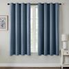 MIULEE Burgundy Red Blackout Curtains for Bedroom Living Room 72 Inches Long 2 Panels, Thermal Insulated Drapes Solid Grommet Top Noise Reduction Christmas Window Treatments W40 x L72 Inch(Stone Blue)