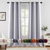 MIULEE Burgundy Red Blackout Curtains for Bedroom Living Room 72 Inches Long 2 Panels, Thermal Insulated Drapes Solid Grommet Top Noise Reduction Christmas Window Treatments W40 x L72 Inch(Greyish White)