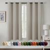 MIULEE Burgundy Red Blackout Curtains for Bedroom Living Room 72 Inches Long 2 Panels, Thermal Insulated Drapes Solid Grommet Top Noise Reduction Christmas Window Treatments W40 x L72 Inch(Natural)