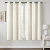 MIULEE Burgundy Red Blackout Curtains for Bedroom Living Room 72 Inches Long 2 Panels, Thermal Insulated Drapes Solid Grommet Top Noise Reduction Christmas Window Treatments W40 x L72 Inch(Cream)