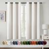 MIULEE Burgundy Red Blackout Curtains for Bedroom Living Room 72 Inches Long 2 Panels, Thermal Insulated Drapes Solid Grommet Top Noise Reduction Christmas Window Treatments W40 x L72 Inch(Ivory)