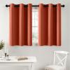 MIULEE Burgundy Red Blackout Curtains for Bedroom Living Room 72 Inches Long 2 Panels, Thermal Insulated Drapes Solid Grommet Top Noise Reduction Christmas Window Treatments W40 x L72 Inch(Burnt Orange)