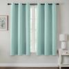 MIULEE Burgundy Red Blackout Curtains for Bedroom Living Room 72 Inches Long 2 Panels, Thermal Insulated Drapes Solid Grommet Top Noise Reduction Christmas Window Treatments W40 x L72 Inch(Aqua)