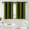 MIULEE Burgundy Red Blackout Curtains for Bedroom Living Room 72 Inches Long 2 Panels, Thermal Insulated Drapes Solid Grommet Top Noise Reduction Christmas Window Treatments W40 x L72 Inch(Light Olive Green)