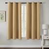 MIULEE Burgundy Red Blackout Curtains for Bedroom Living Room 72 Inches Long 2 Panels, Thermal Insulated Drapes Solid Grommet Top Noise Reduction Christmas Window Treatments W40 x L72 Inch(Gold)