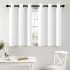 MIULEE Burgundy Red Blackout Curtains for Bedroom Living Room 72 Inches Long 2 Panels, Thermal Insulated Drapes Solid Grommet Top Noise Reduction Christmas Window Treatments W40 x L72 Inch(Pure White)