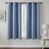 MIULEE Burgundy Red Blackout Curtains for Bedroom Living Room 72 Inches Long 2 Panels, Thermal Insulated Drapes Solid Grommet Top Noise Reduction Christmas Window Treatments W40 x L72 Inch(Denim Blue)
