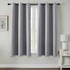 MIULEE Burgundy Red Blackout Curtains for Bedroom Living Room 72 Inches Long 2 Panels, Thermal Insulated Drapes Solid Grommet Top Noise Reduction Christmas Window Treatments W40 x L72 Inch(Light Grey)