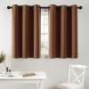 MIULEE Burgundy Red Blackout Curtains for Bedroom Living Room 72 Inches Long 2 Panels, Thermal Insulated Drapes Solid Grommet Top Noise Reduction Christmas Window Treatments W40 x L72 Inch(Cappuccino Brown)