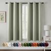 MIULEE Burgundy Red Blackout Curtains for Bedroom Living Room 72 Inches Long 2 Panels, Thermal Insulated Drapes Solid Grommet Top Noise Reduction Christmas Window Treatments W40 x L72 Inch(Sage Green)